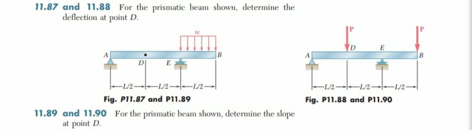 1 1 . 8 7 and 1 1 . 8 8 For the prismatic beam