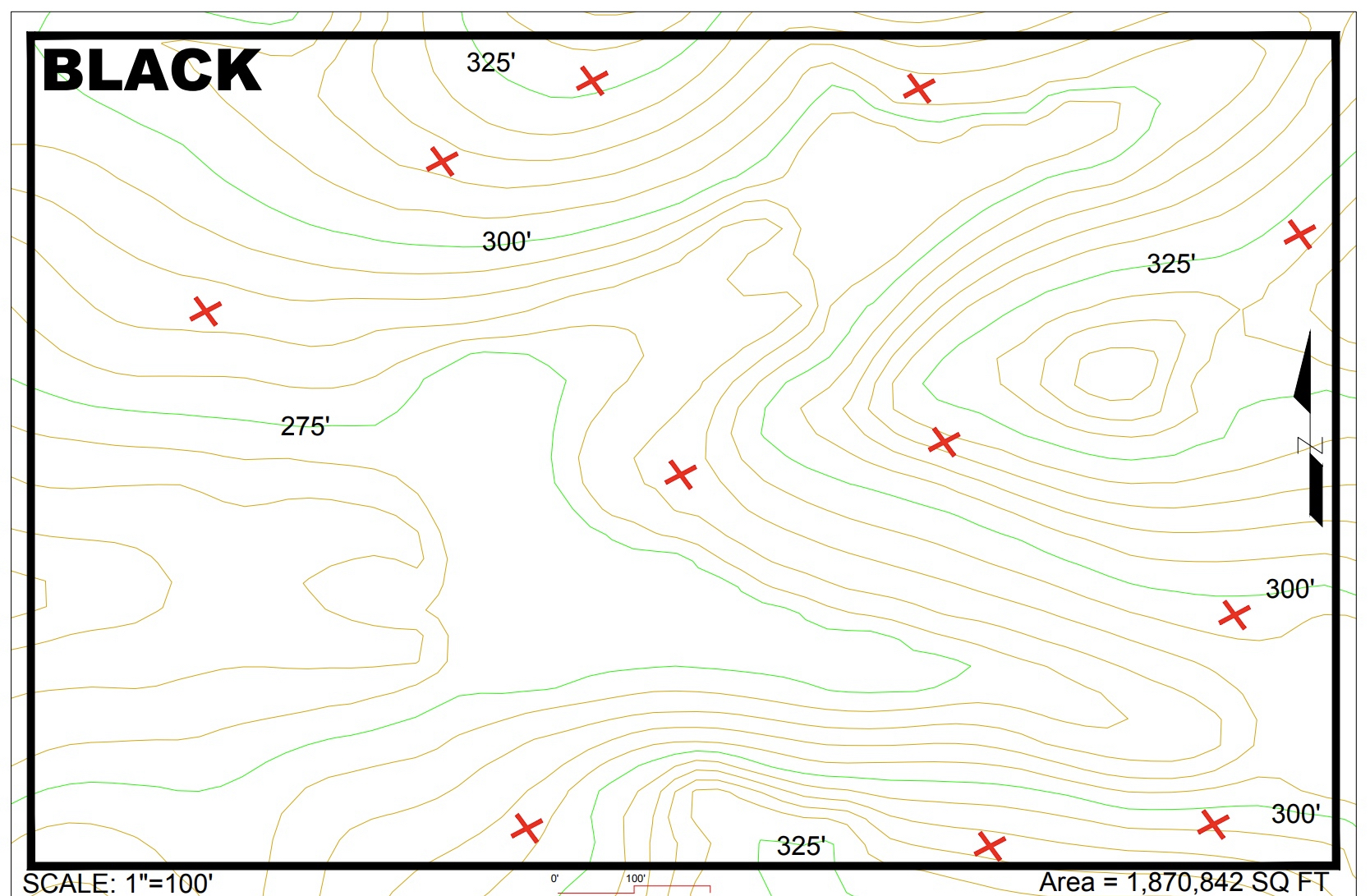 Locate and label the elevation at the highest