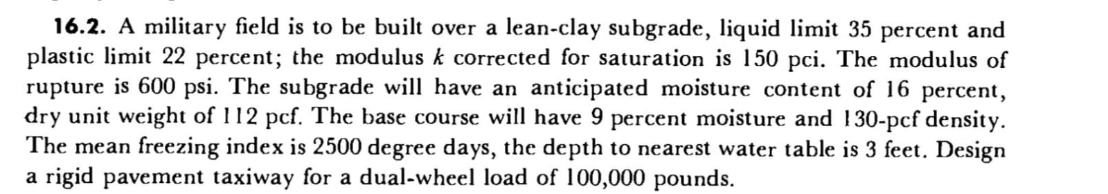 1 6 . 2 . A military field is to be built over a