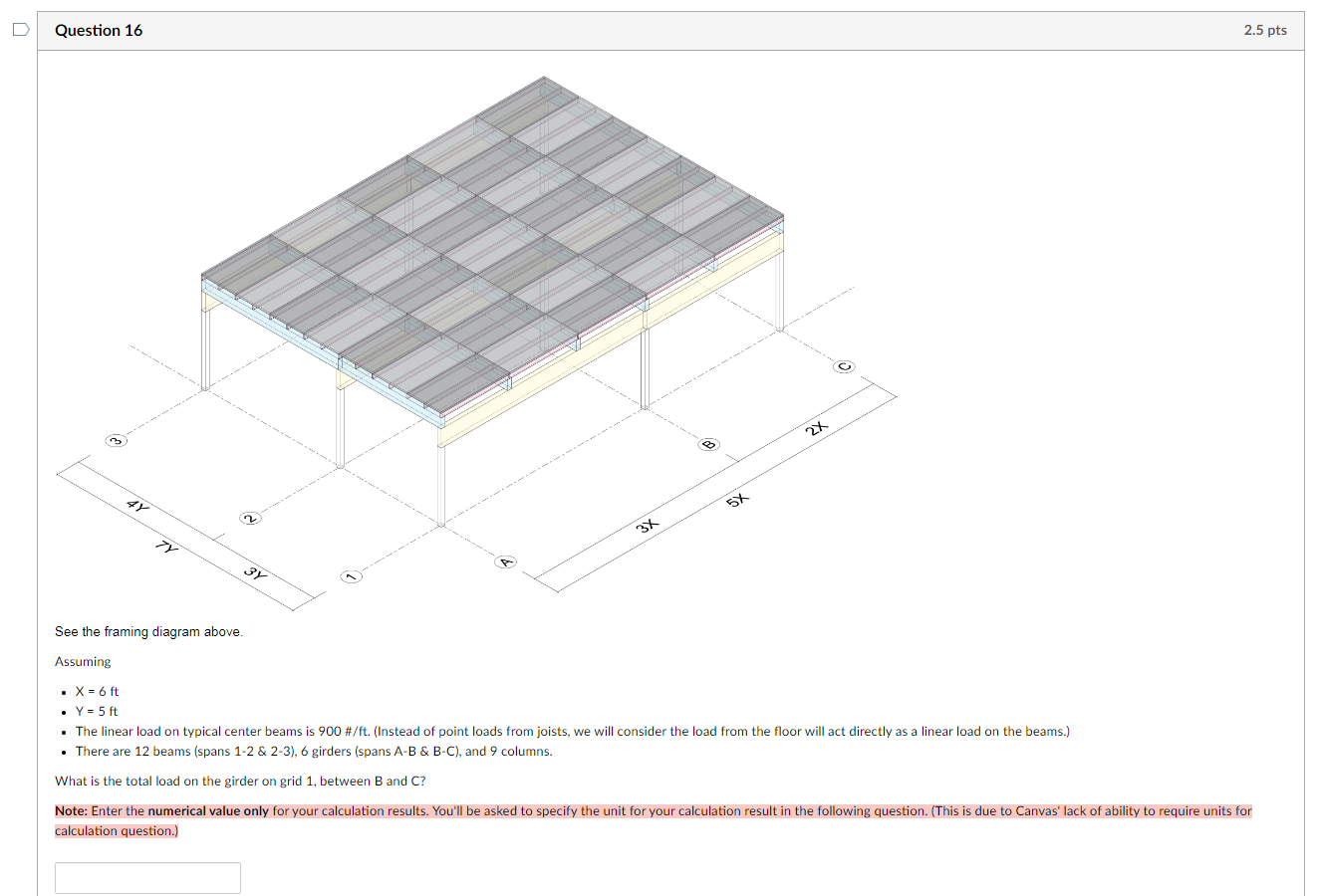 Question 1 6 2 . 5 p t s See the tram ng diagram