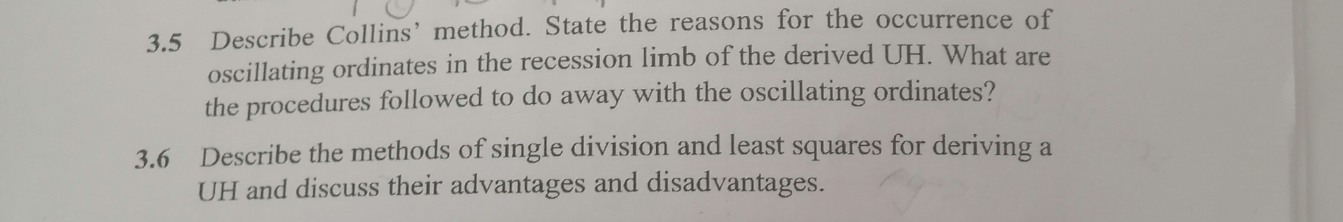 3 . 5 Describe Collins' method. State the reasons