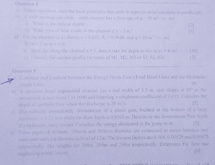Question 4 using equations,state the basic