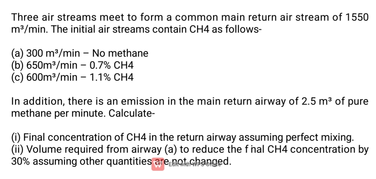 Three air streams meet to form a common main