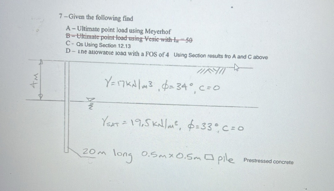 7 - Given the following find A - Ultimate point