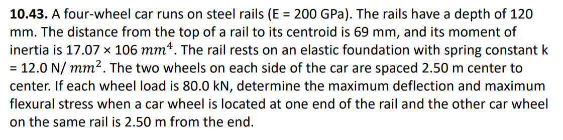 A four - wheel car runs on steel rails ( E = 2 0