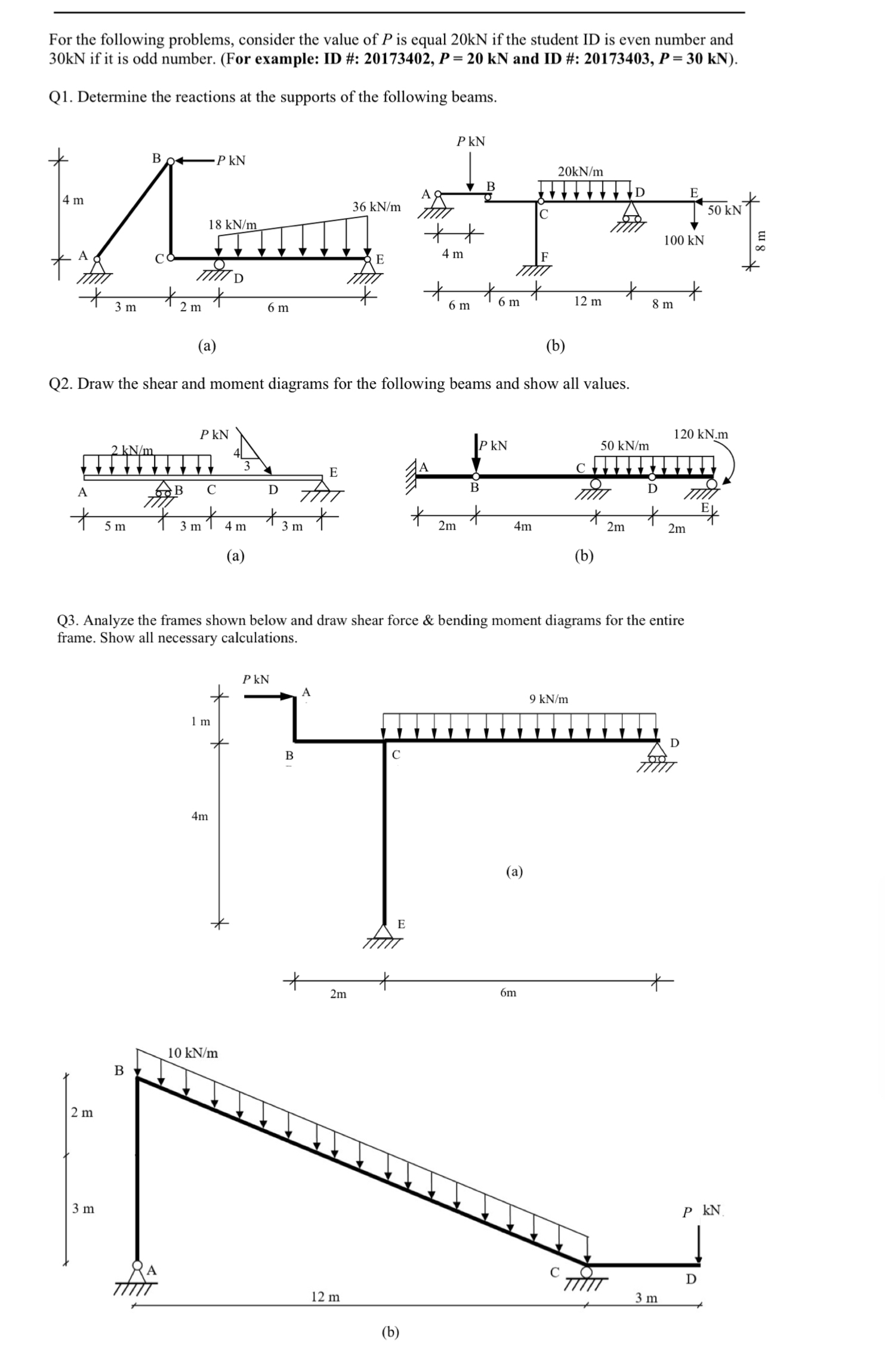 For the following problems, consider the value of