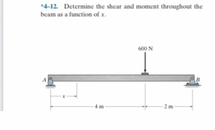 * 4 - 1 2 . Determine the shear and moment