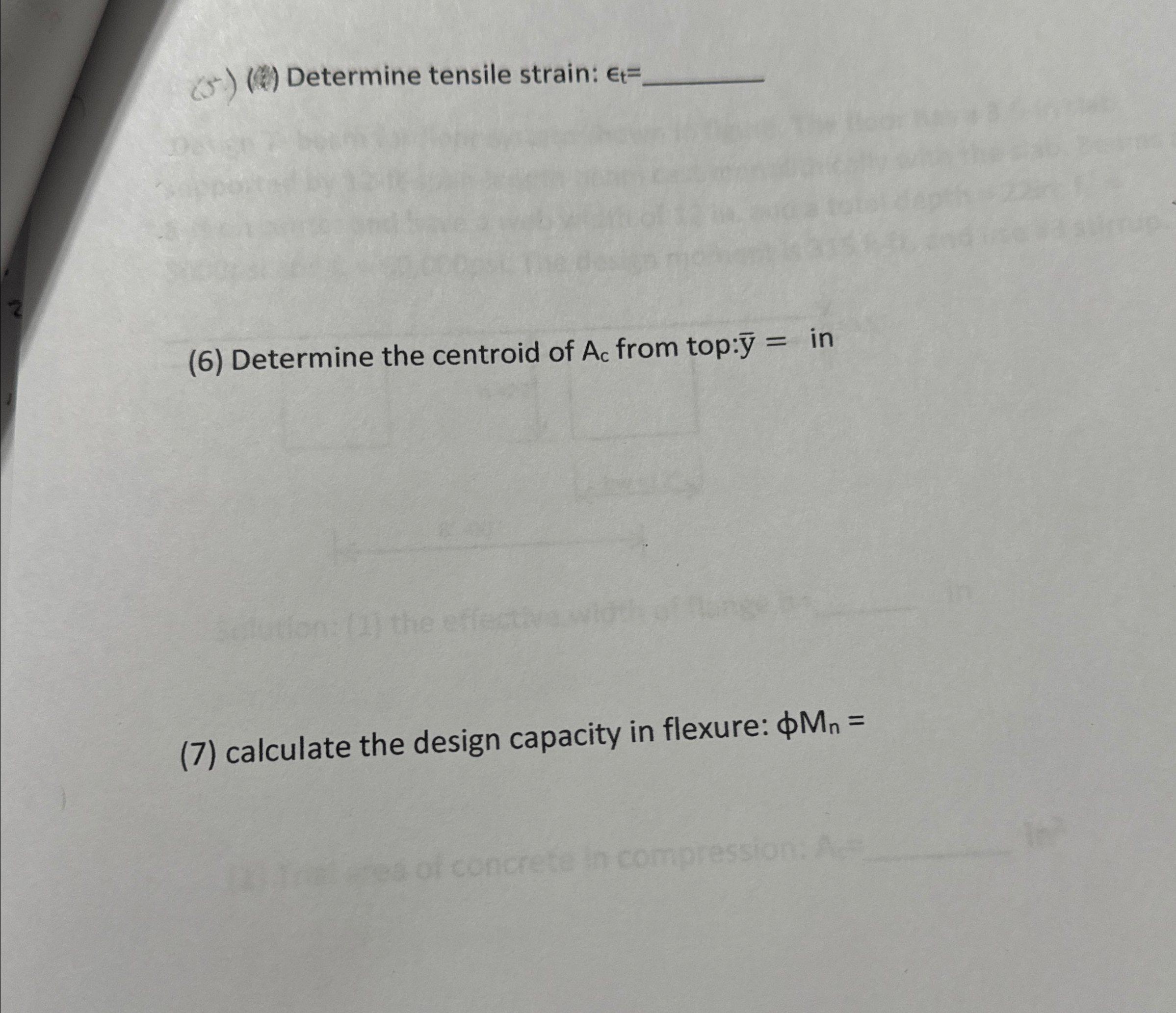 Problem 3 ( 2 0 pts ) For the T - beam shown: f c