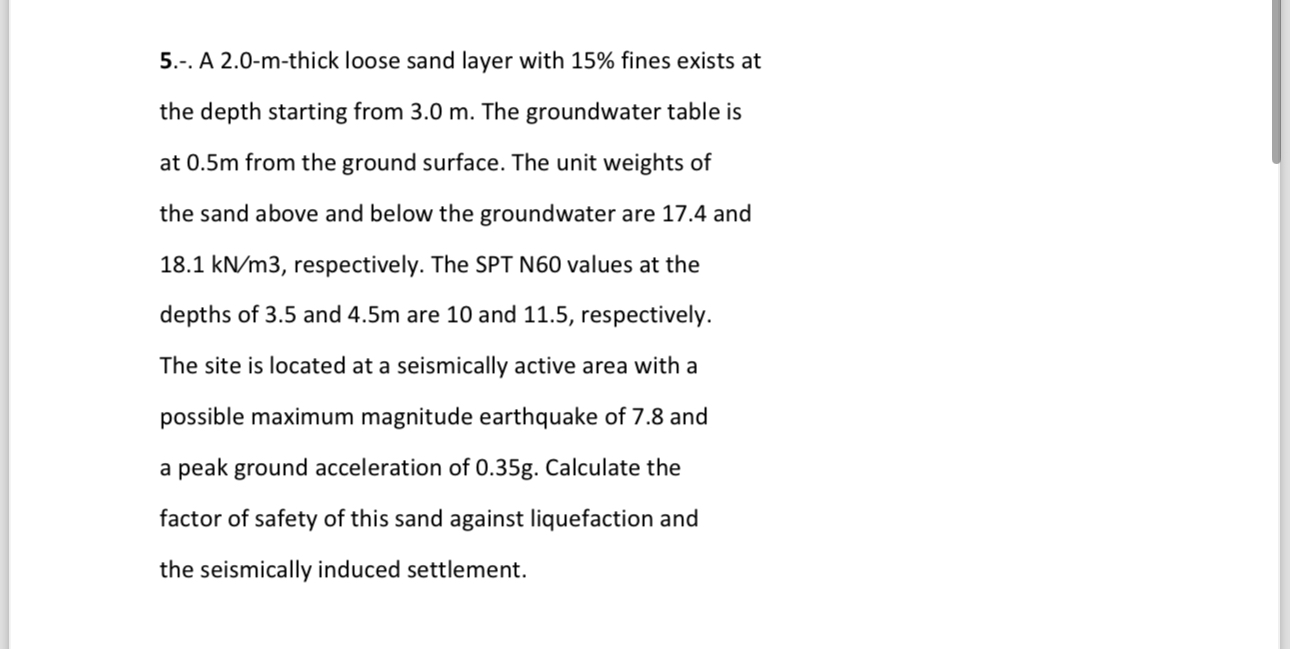 5 . - . A 2 . 0 - m - thick loose sand layer with