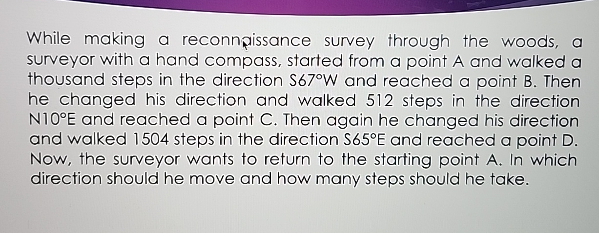 While making a reconnaissance survey through the