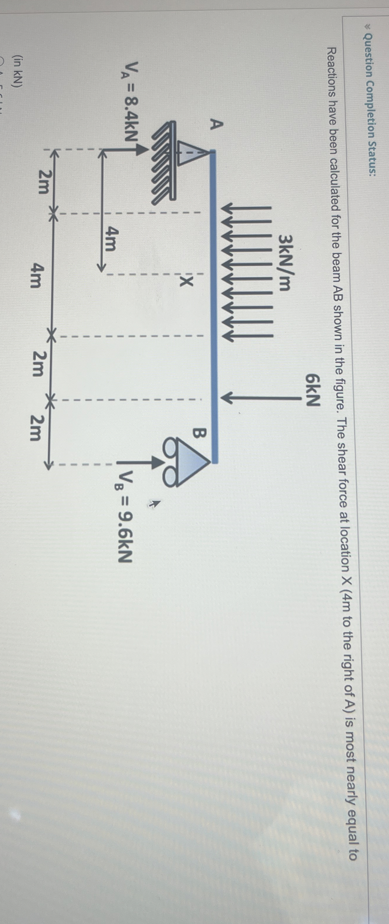 Question Completion Status: Reactions have been