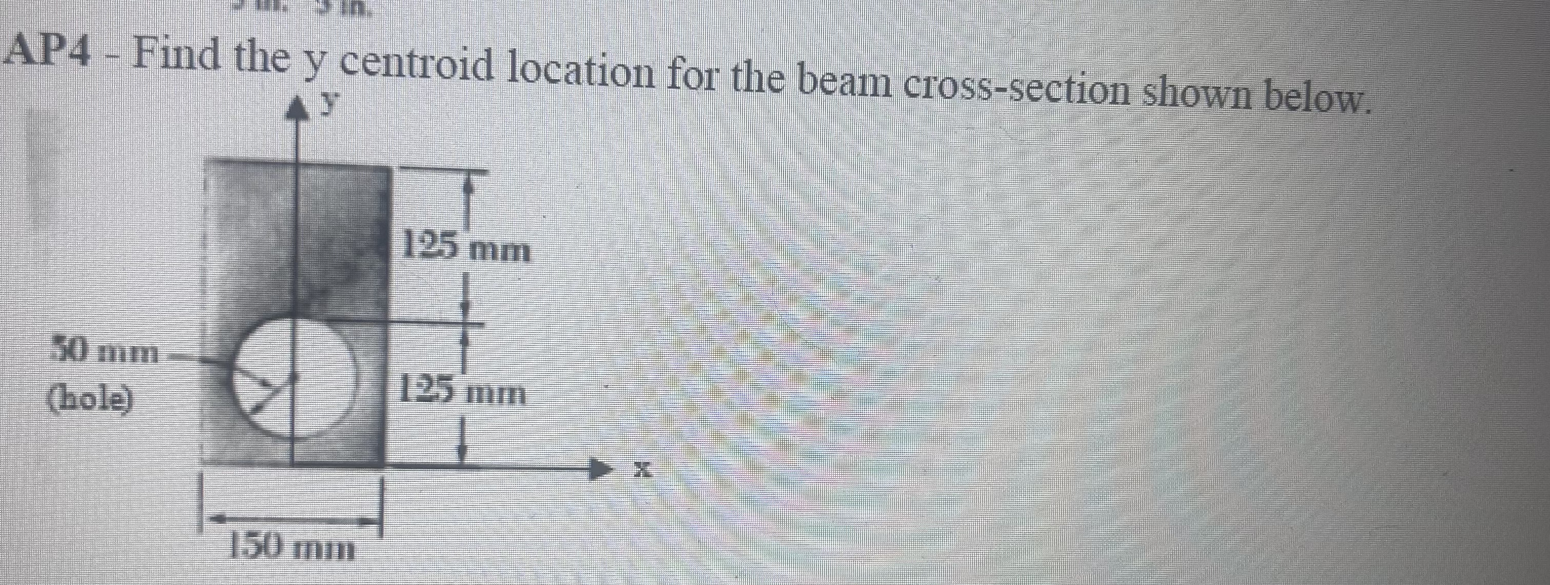AP 4 - Find the y centroid location for the beam