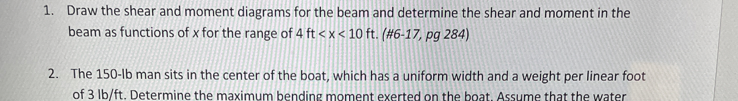 Draw the shear and moment diagrams for the beam