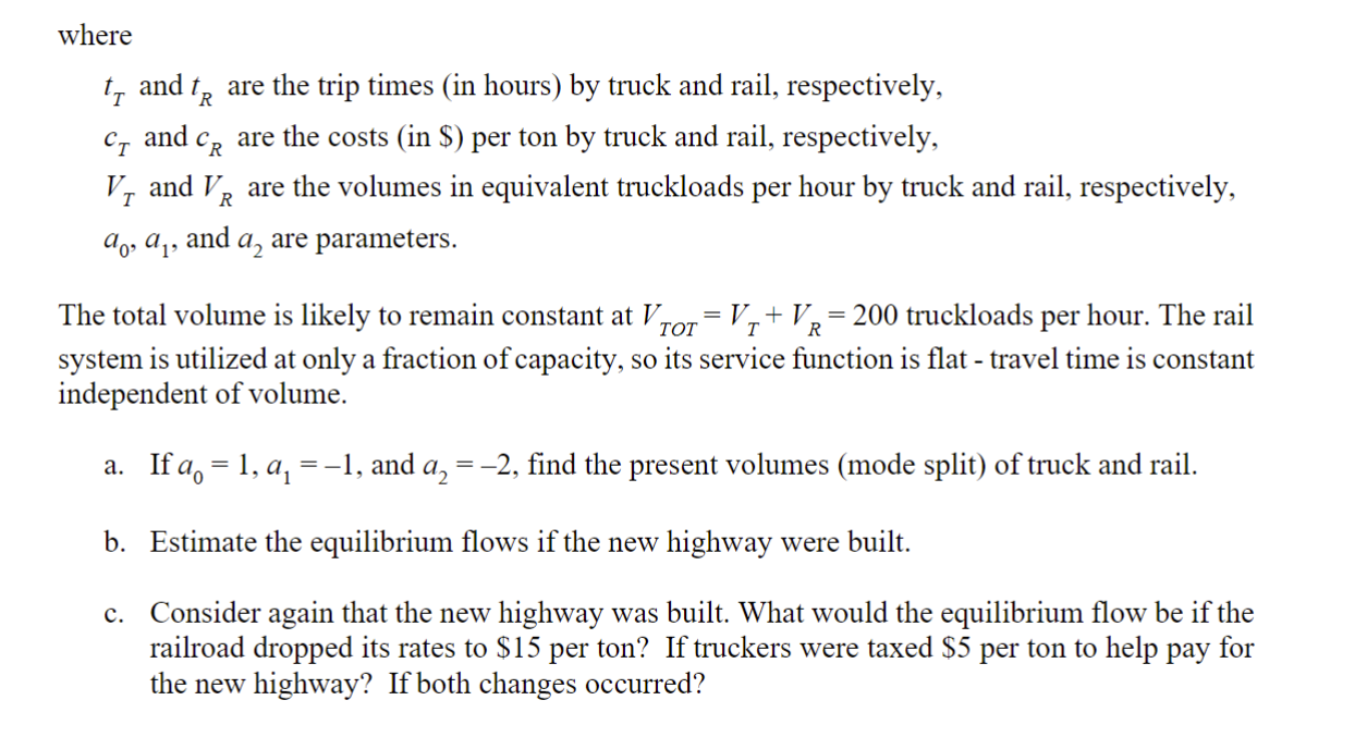 where t T and t R are the trip times ( in hours )