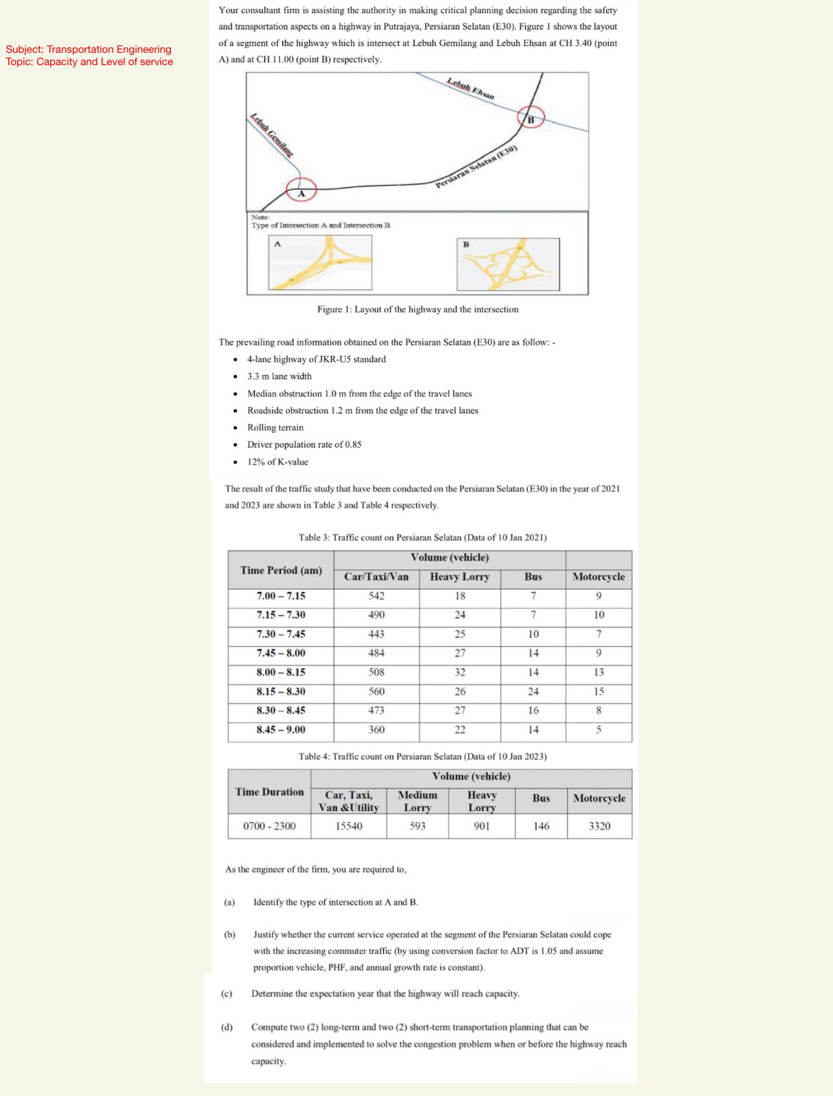 CIVIL ENGINEERING: TRANSPORTATION