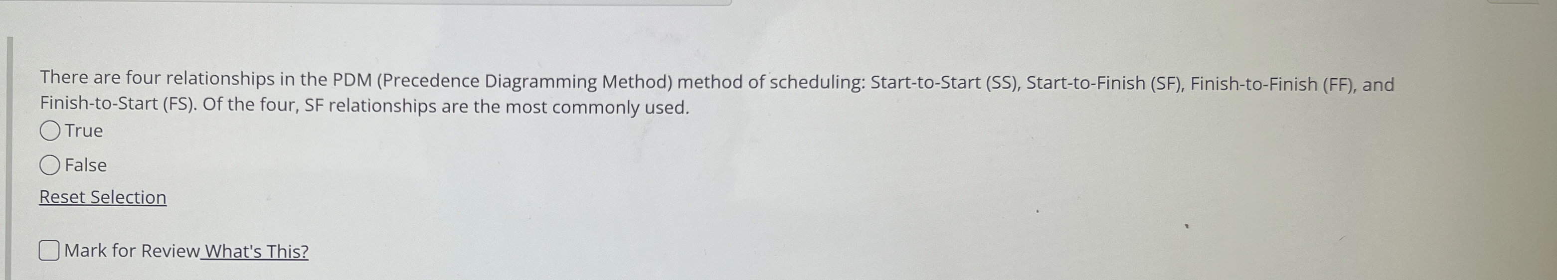 There are four relationships in the PDM (