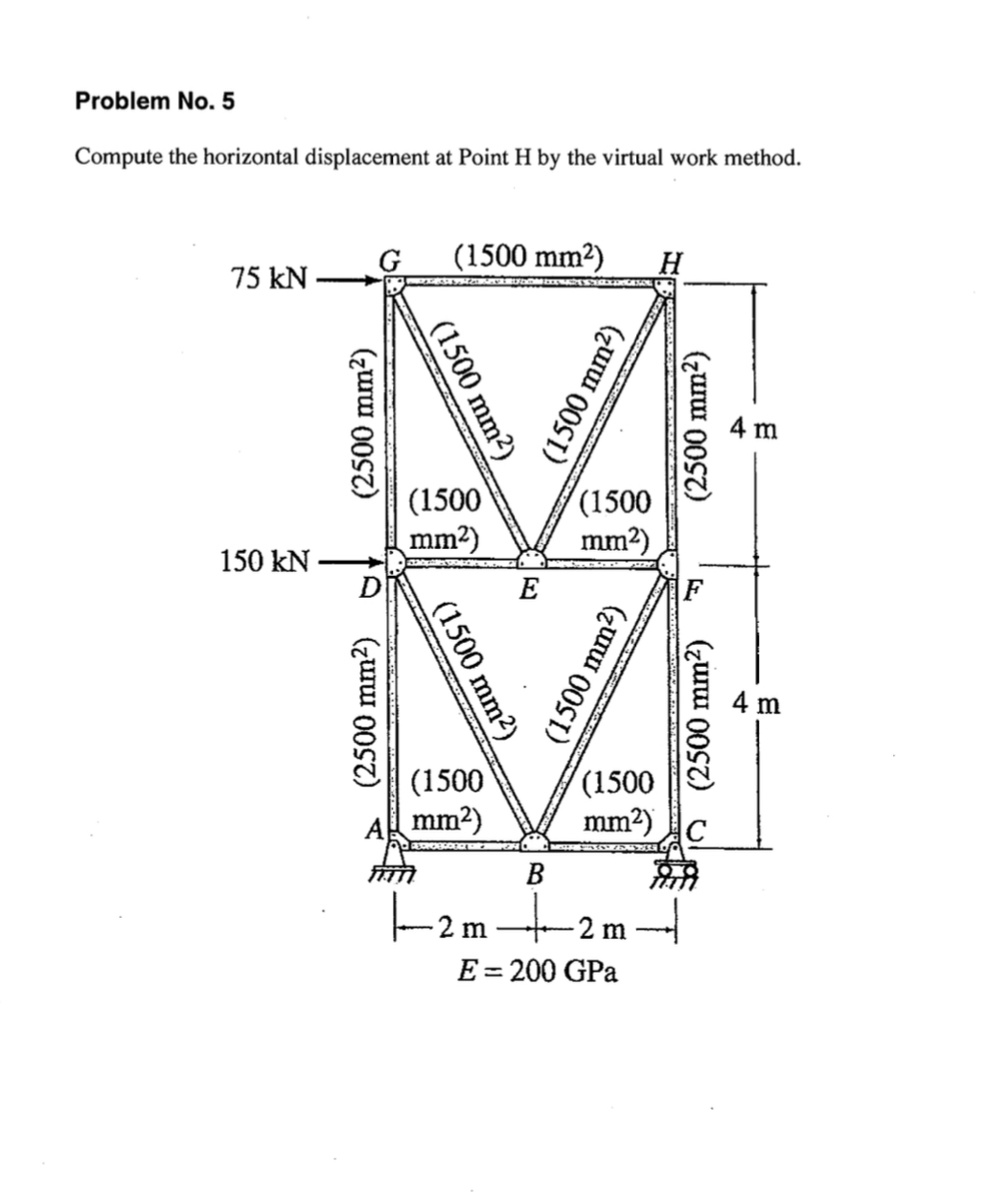 Problem No . 5 Compute the horizontal