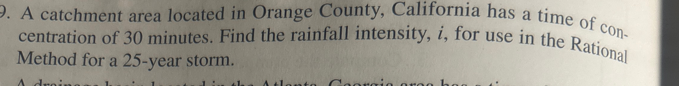 A catchment area located in Orange County,