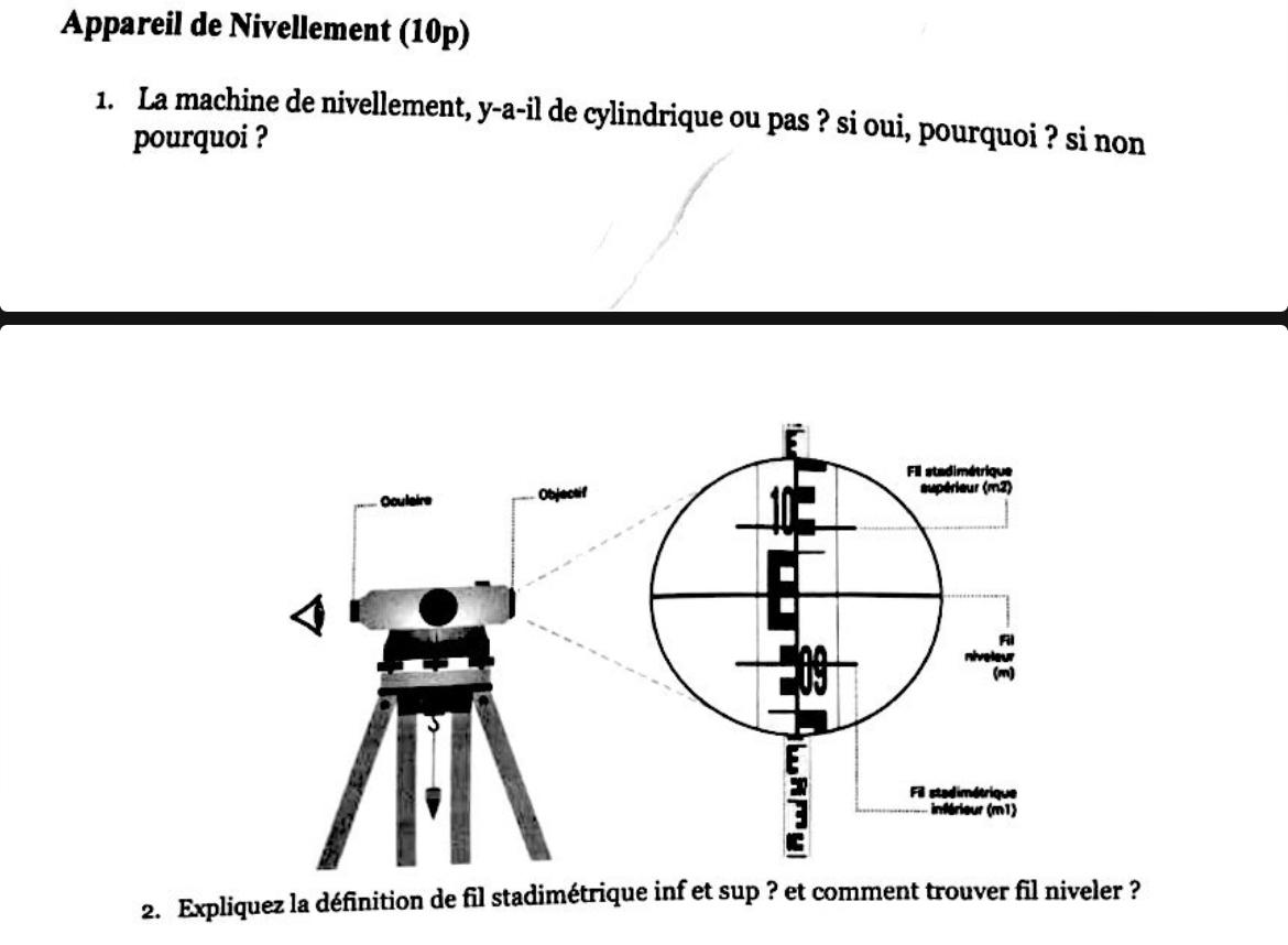 Appareil de Nivellement ( 1 0 p ) La machine de