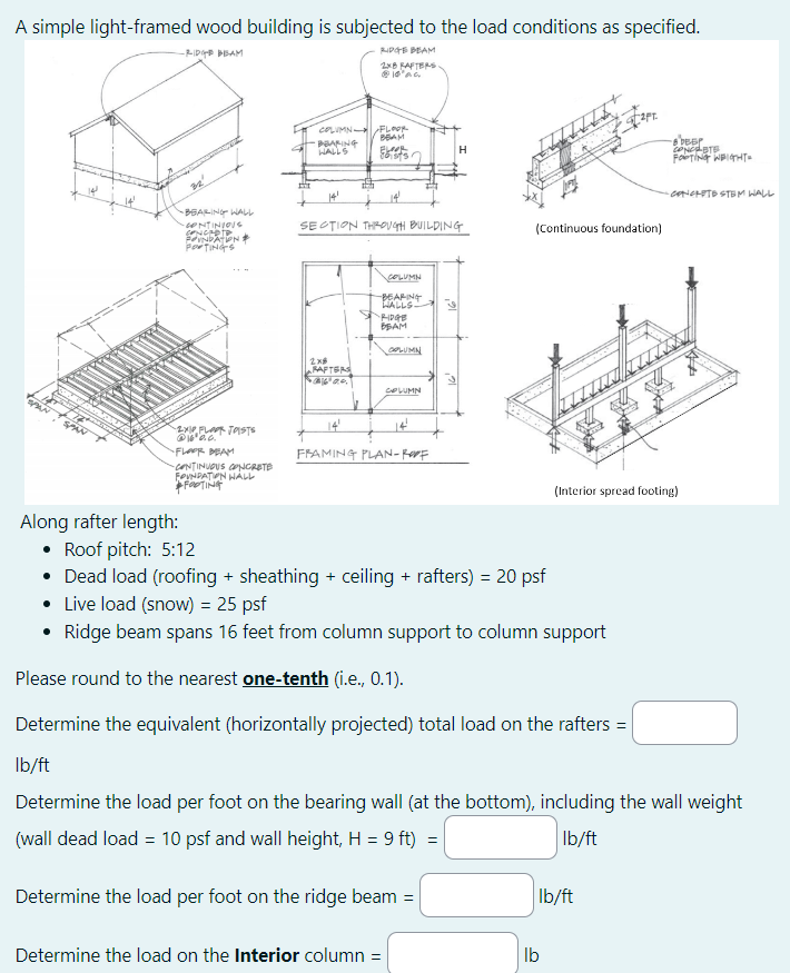 A simple light - framed wood building is