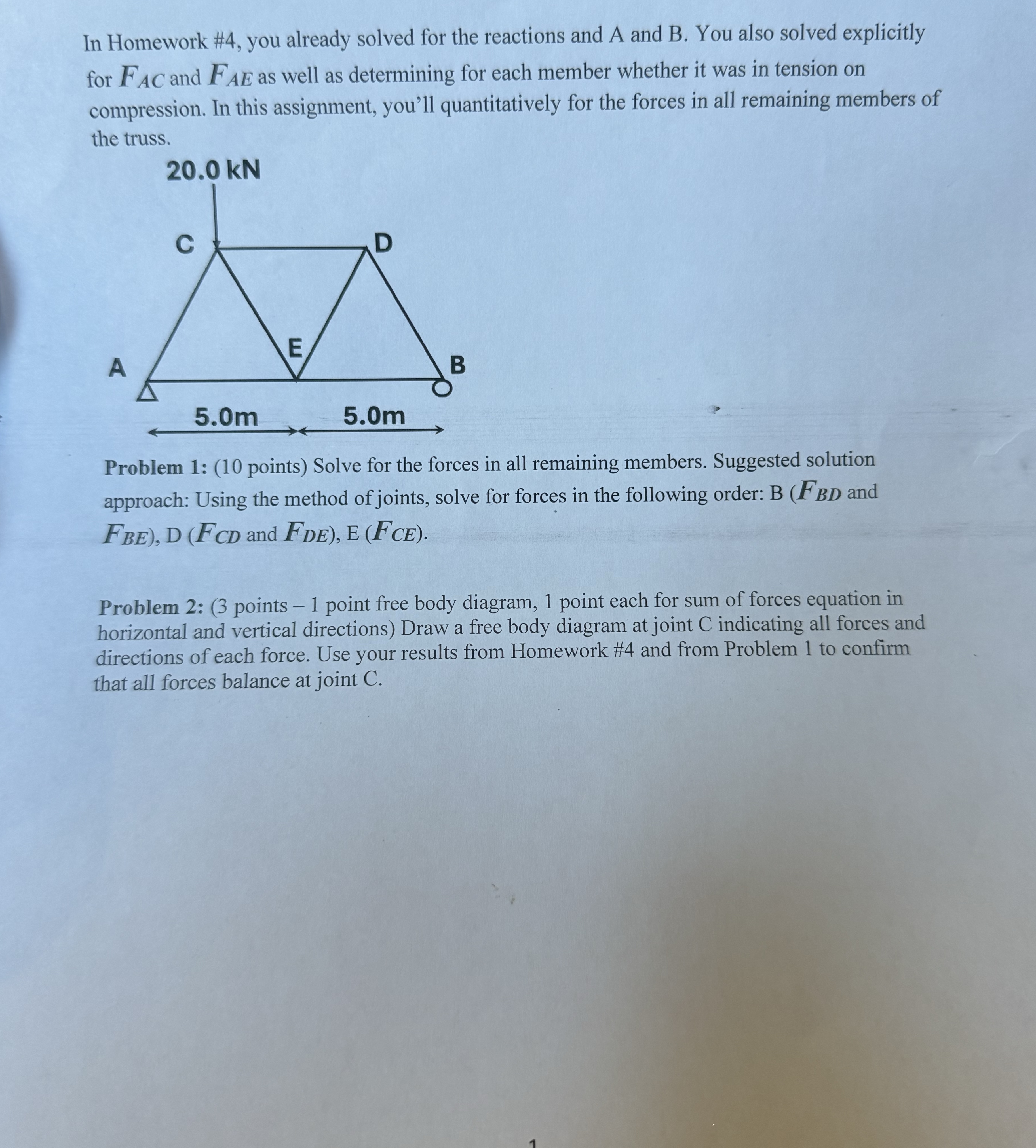 In Homework # 4 , you already solved for the
