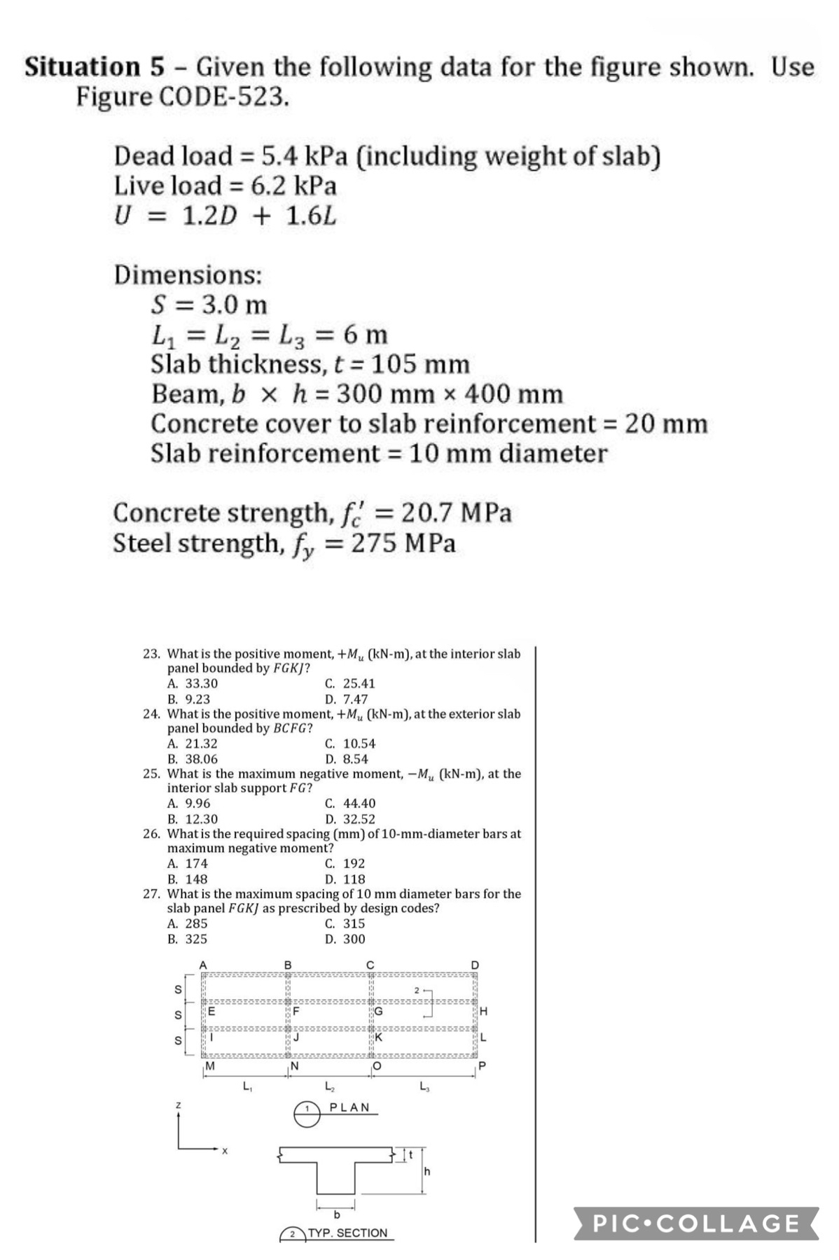 Situation 5 - Given the following data for the