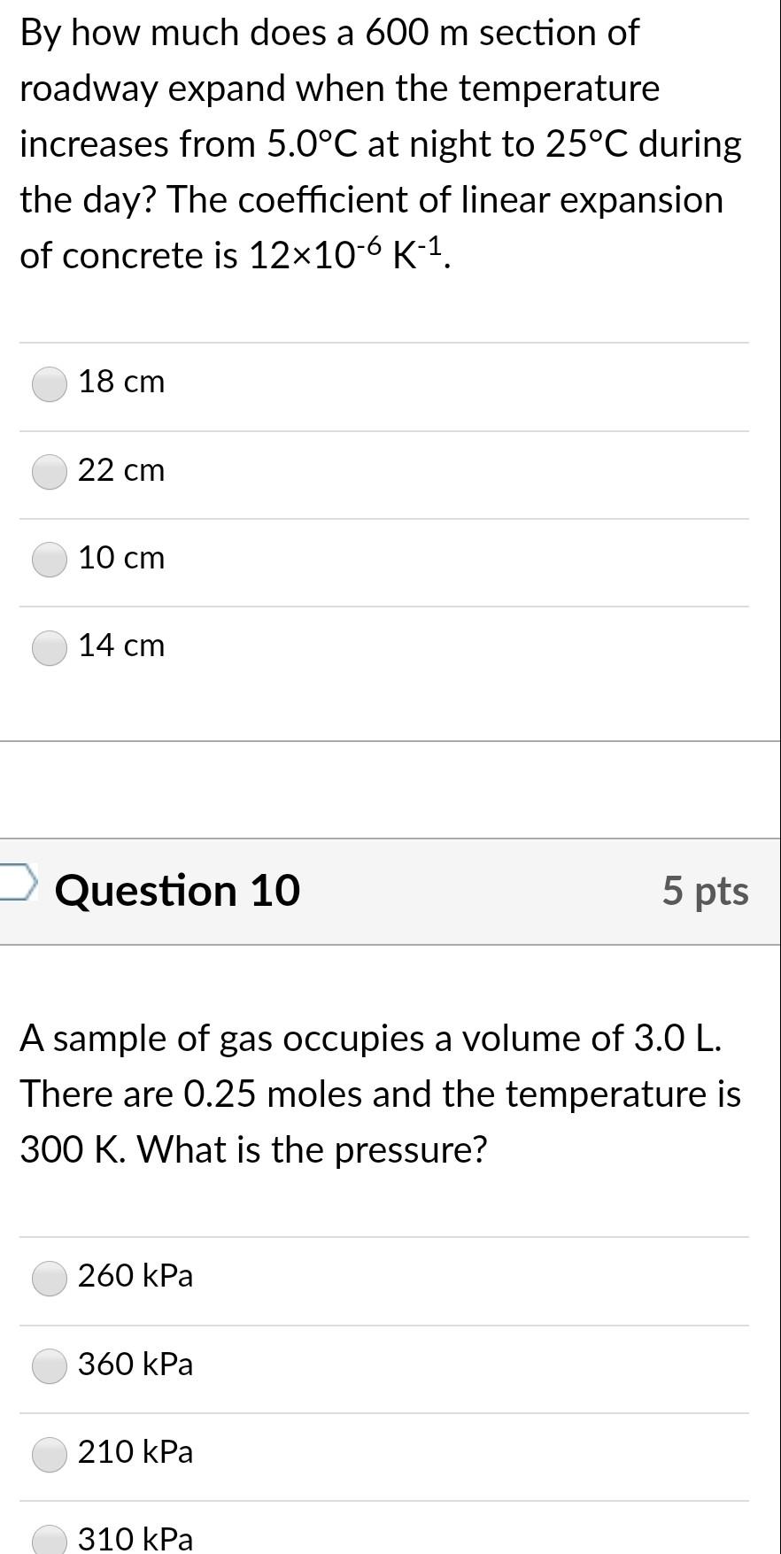 By how much does a 5 0 0 m section of roadway ex