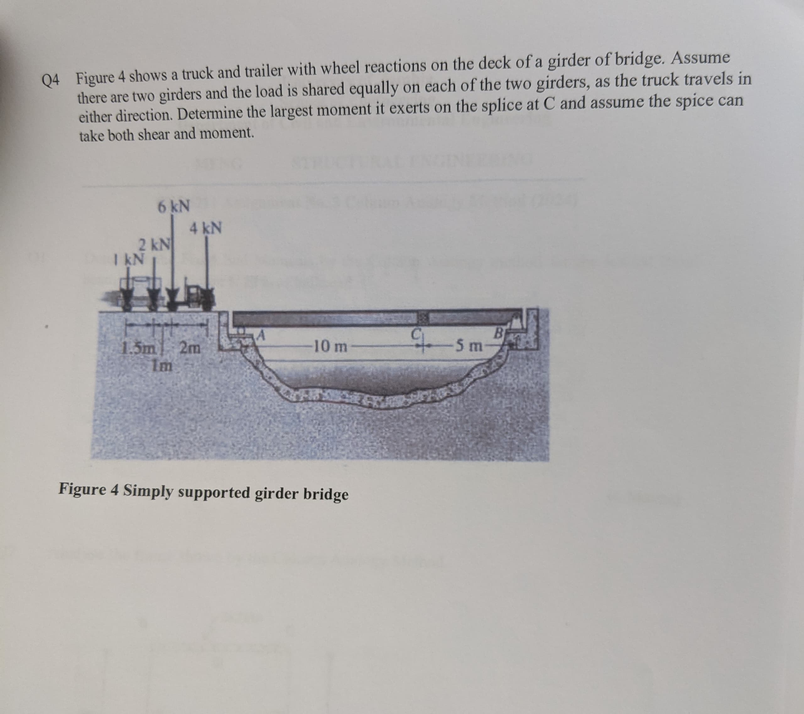 Q 4 Figure 4 shows a truck and trailer with wheel