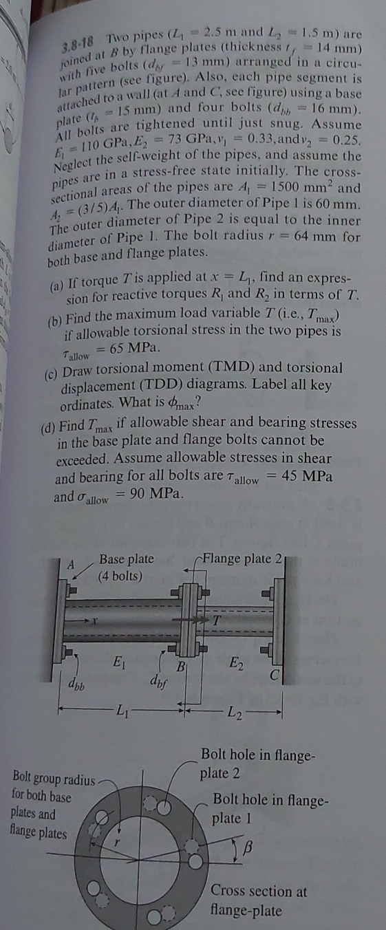 3 . 8 - 1 8 Two pipes and ( : L 2 = 1 . 5 ( m ) }