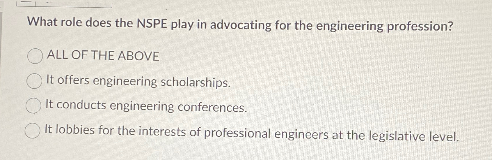 What role does the NSPE play in advocating for