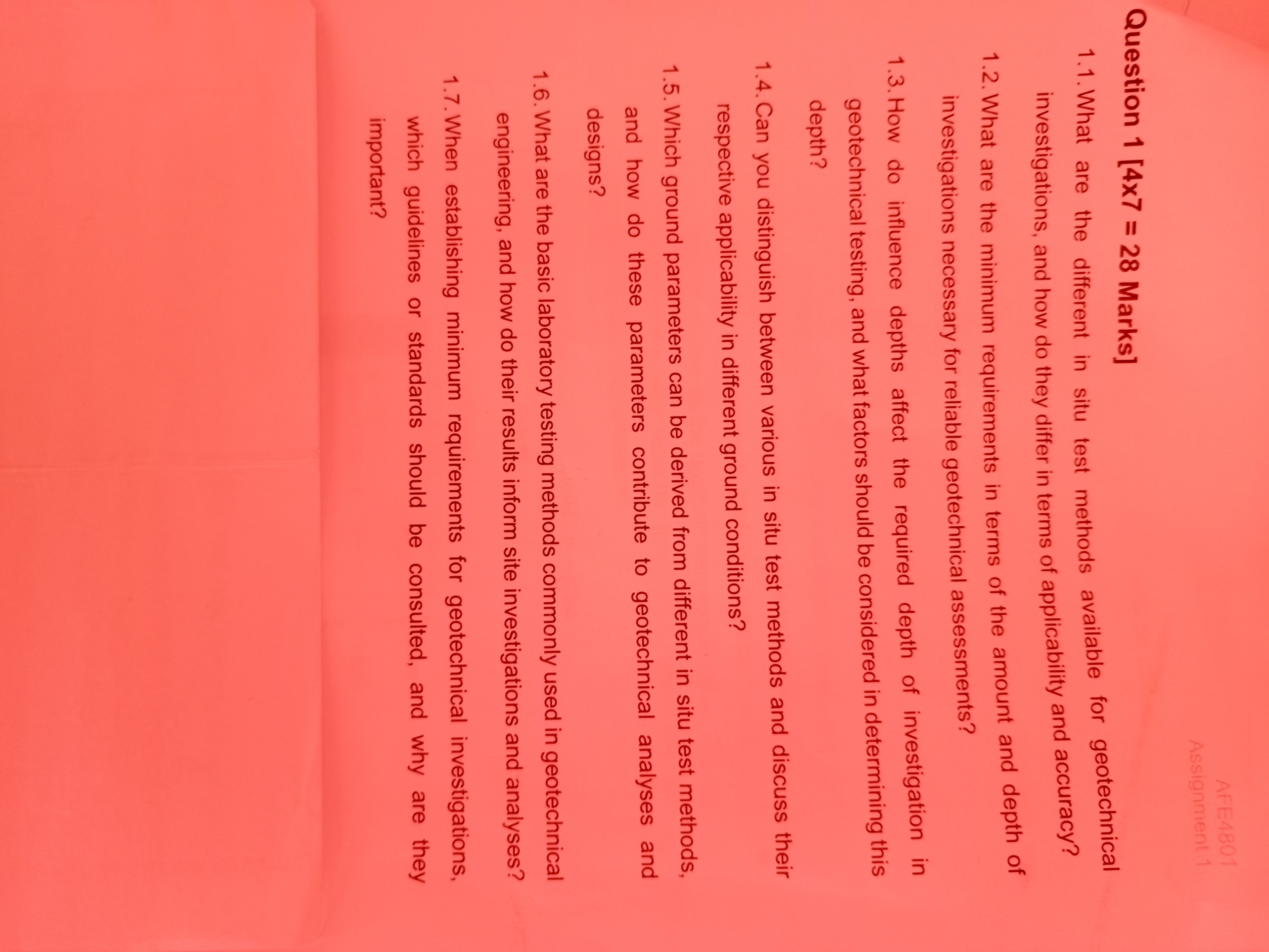 Question 1 [ 4 x 7 = 2 8 Marks ] 1 . 1 . What are