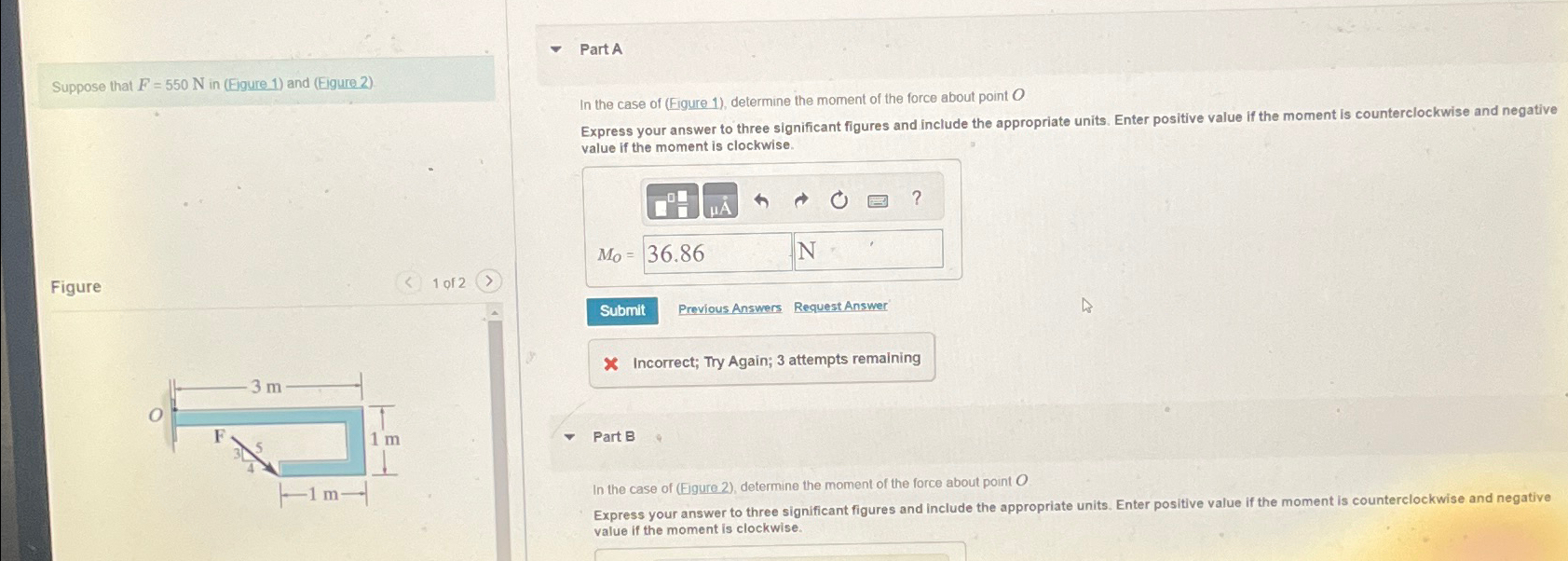 Part A Suppose that F = 5 5 0 N in ( Egure 1 )