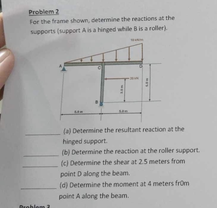 please solve and show the solution Problem 2 For