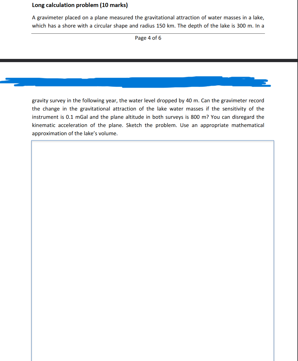 Long calculation problem ( 1 0 marks ) A