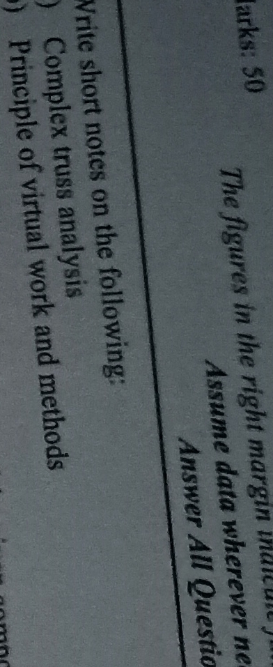 larks: 5 0 The figures in the right margin Assume