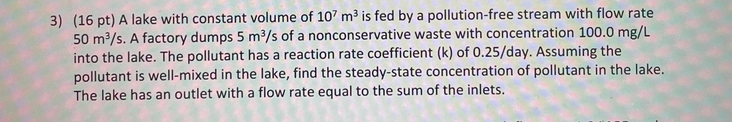 list all assumptions made,draw a schematic
