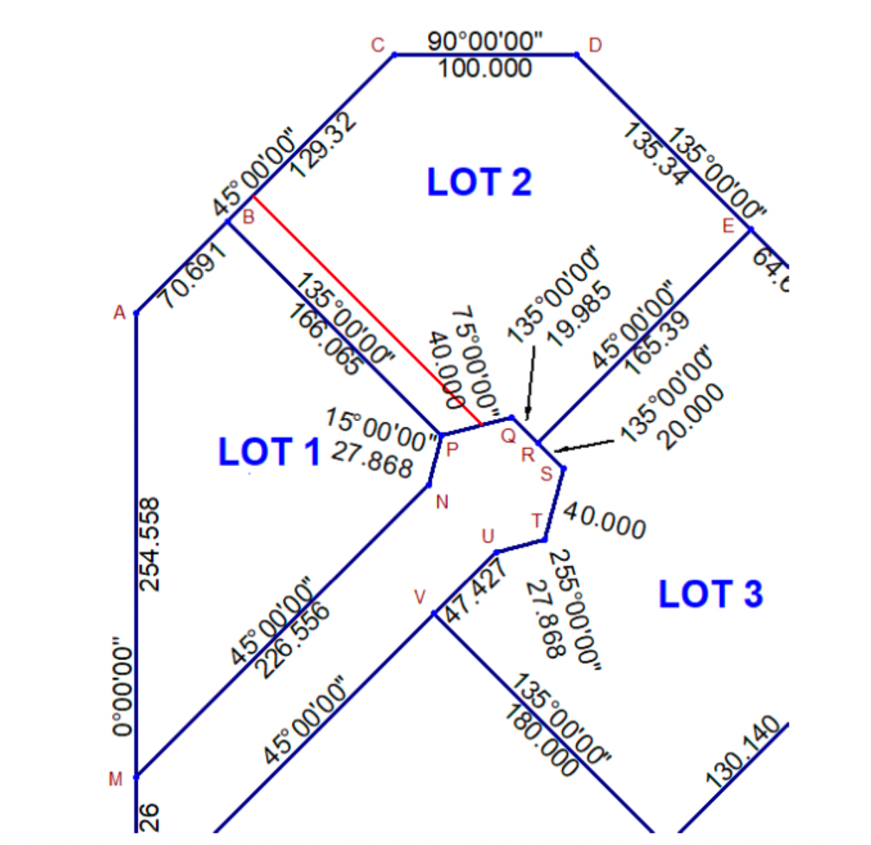 After a survey has been completed over the lots,