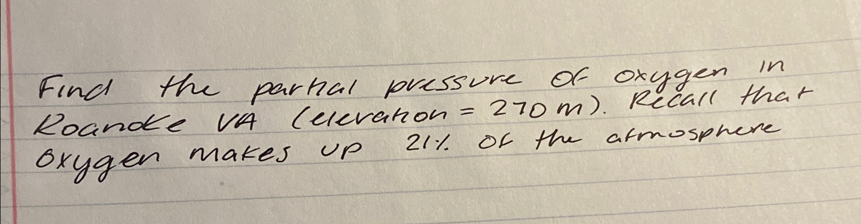 Find the parthal pressure of oxygen in Roande VA