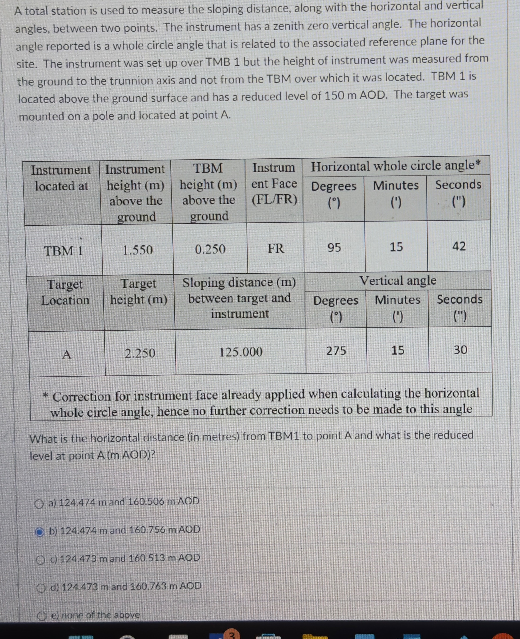 What us the horizontal distance in meters from
