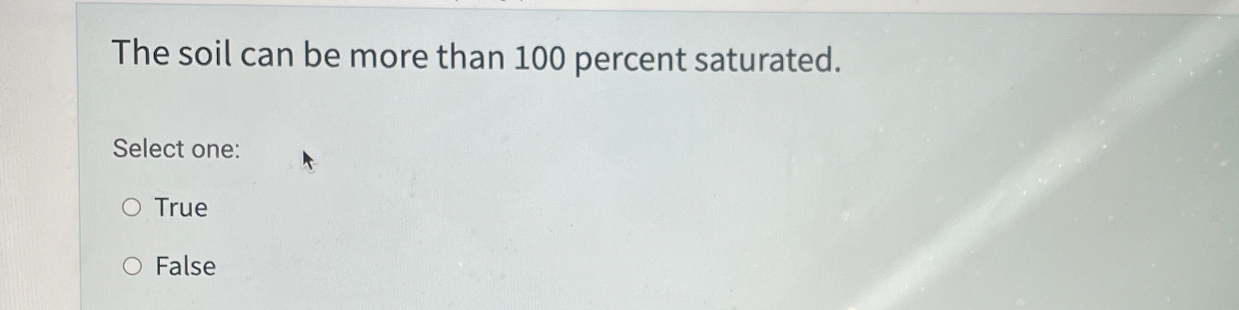 The soil can be more than 1 0 0 percent