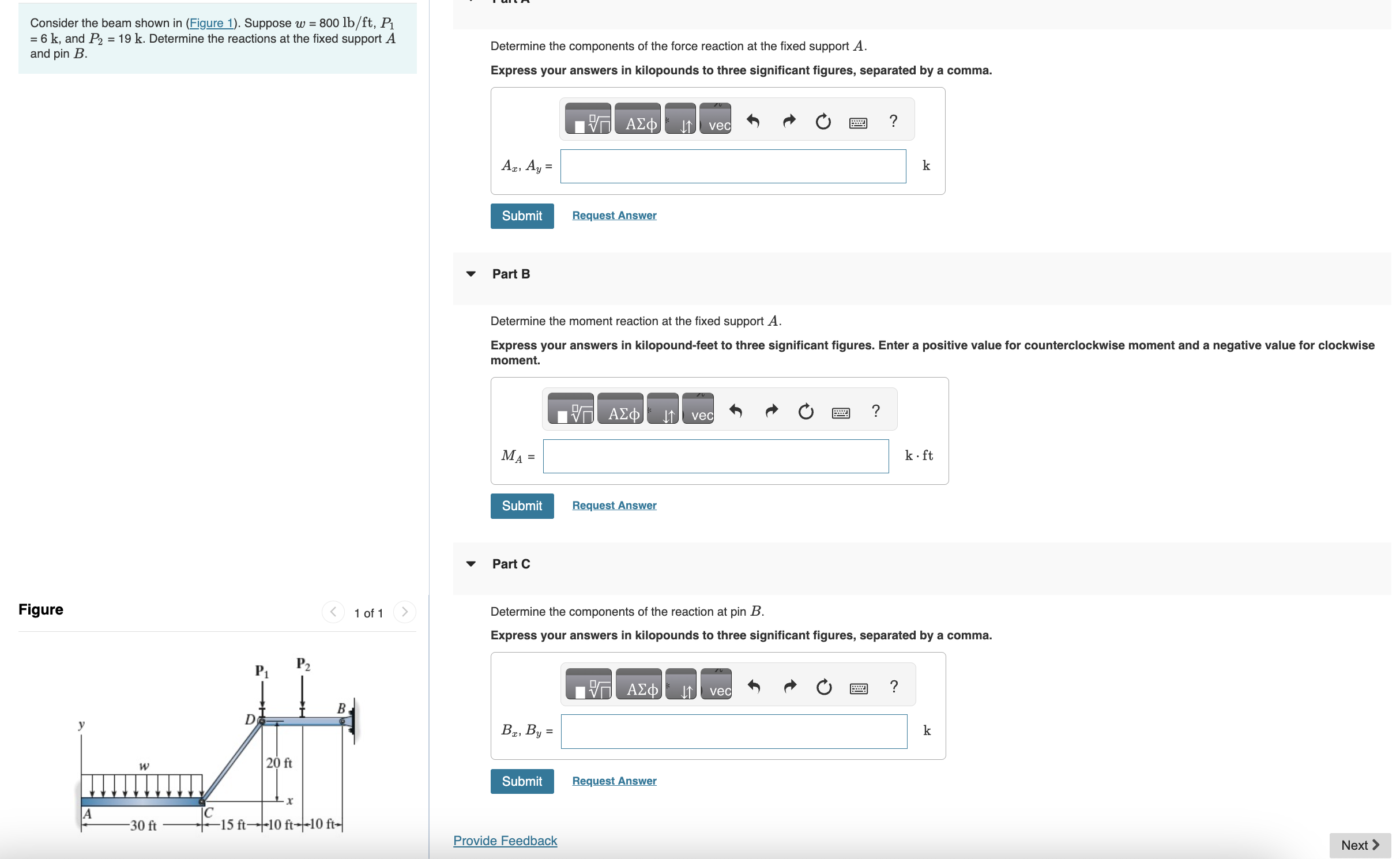 Consider the beam shown in ( Figure 1 ) . Suppose
