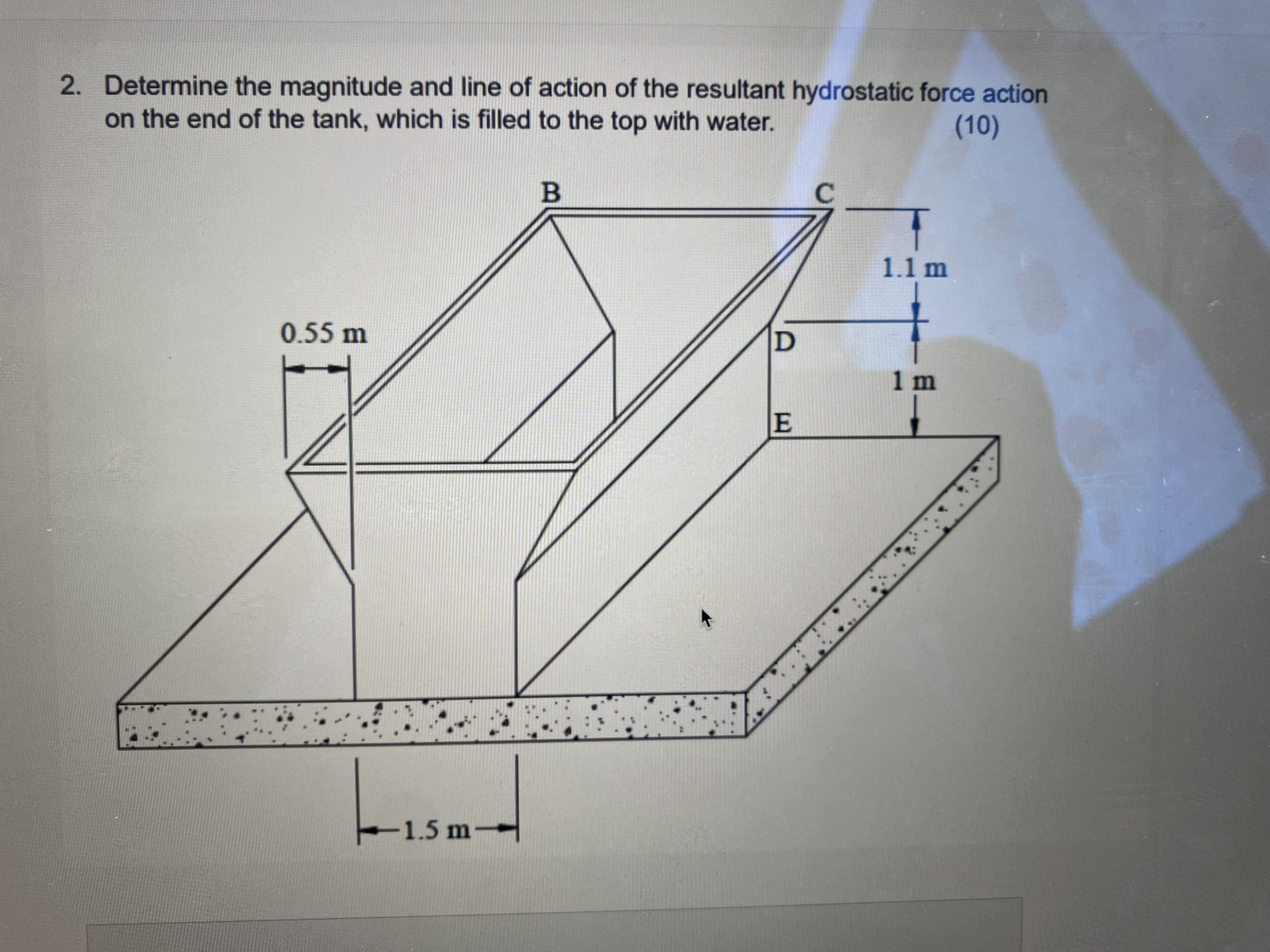 Determine the magnitude and line of action of the