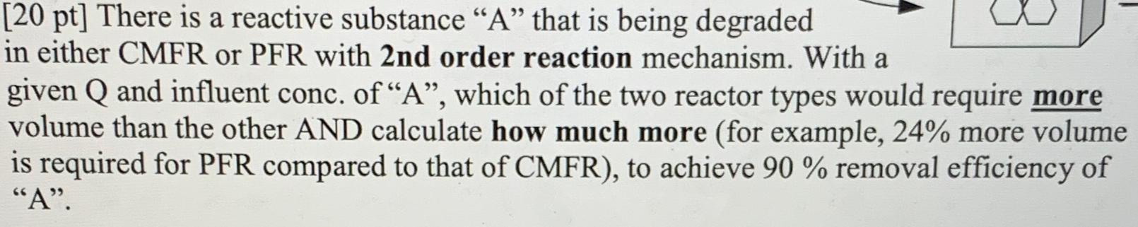 [ 2 0 pt ] There is a reactive substance " A "