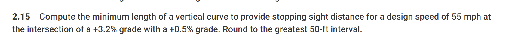 2 . 1 5 Compute the minimum length of a vertical