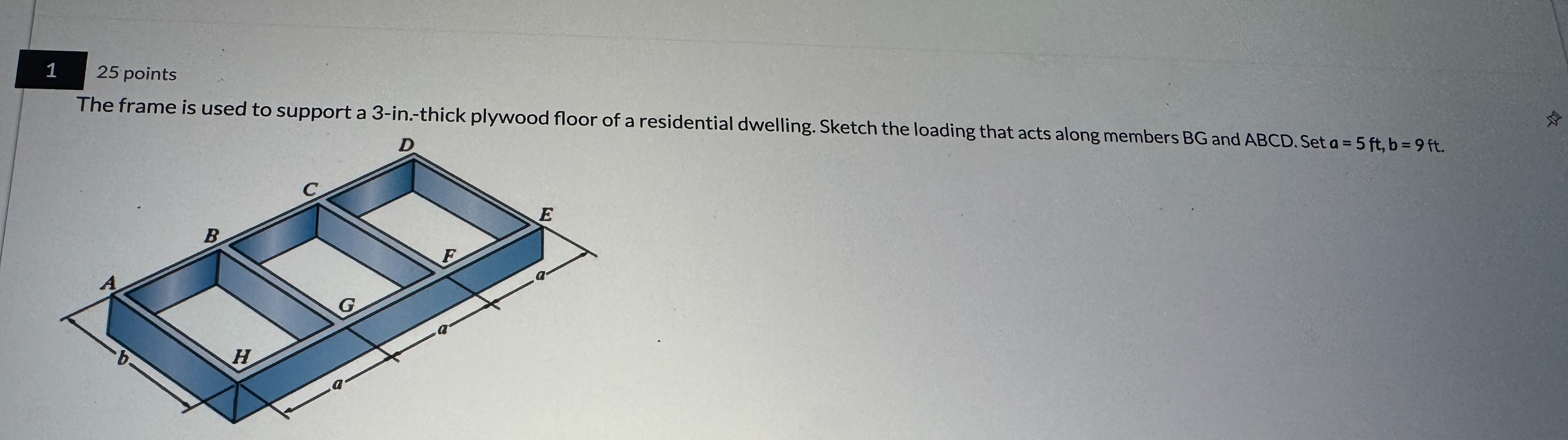 the frame is used to support a 3 in thick plywood