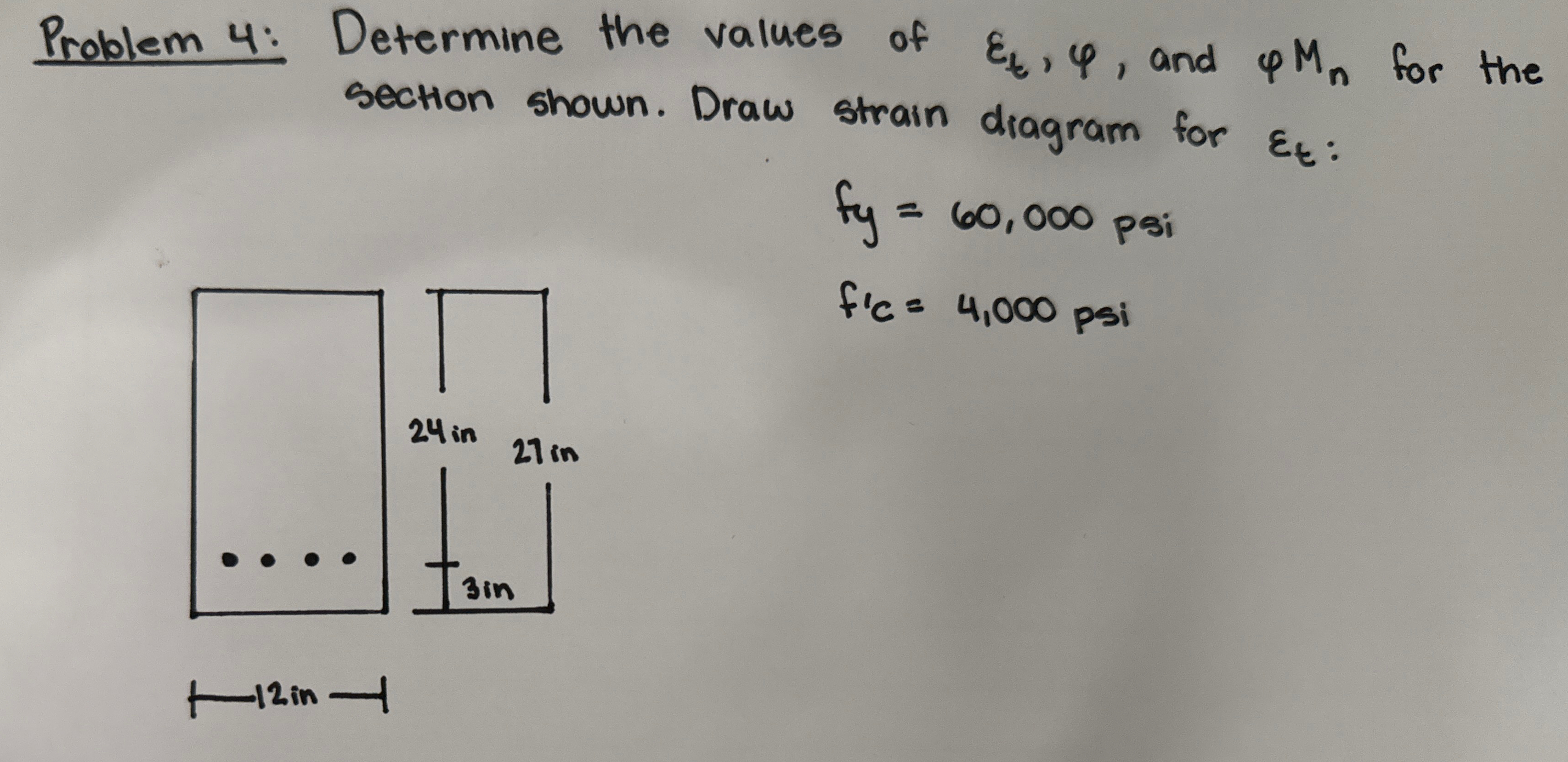 Problem 4 : Determine the values of t , , and M n