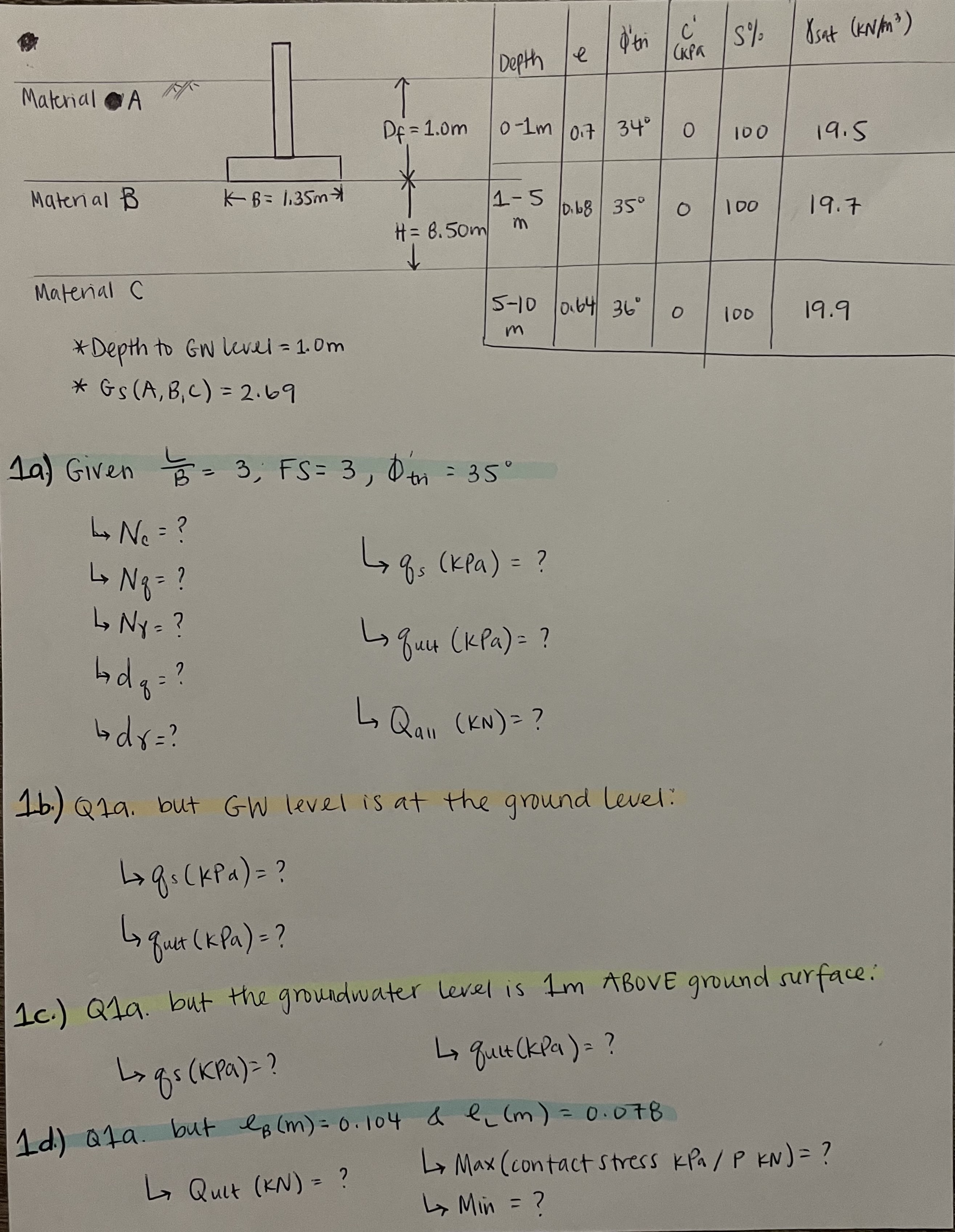 * * G S ( A , B , C ) = 2 . 6 9 , B = 1 . 3 5 m ,