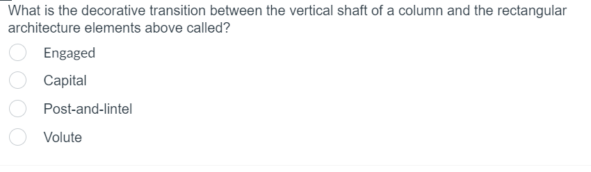 What is the decorative transition between the