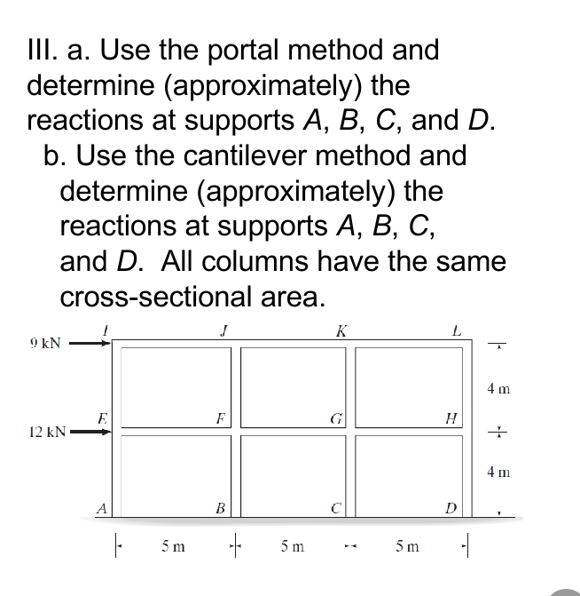 III. a . Use the portal method and determine (