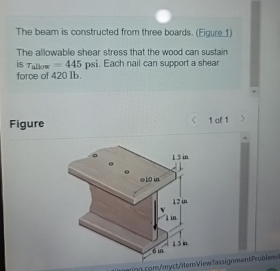 The beam is constructed from three boards. (